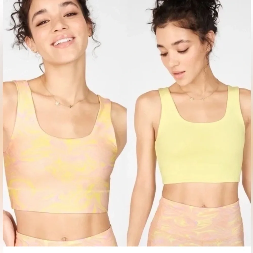 Fabletics reversible sports bra with matching leggings set Size XL